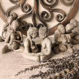 With Woman Sculpture