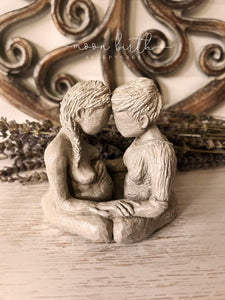With Woman Sculpture